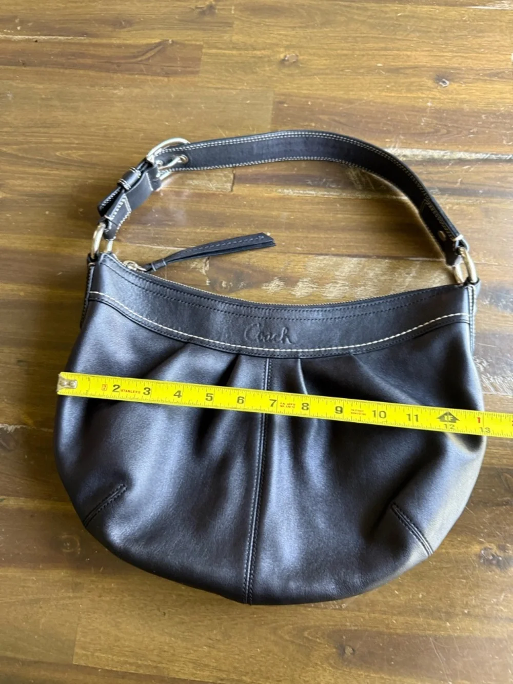 Coach Legacy Vintage Black Leather Hobo Black